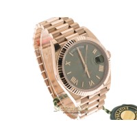 Rolex DayDate 40mm ref. 228235 President oro rosa 18kt verde nuovo 